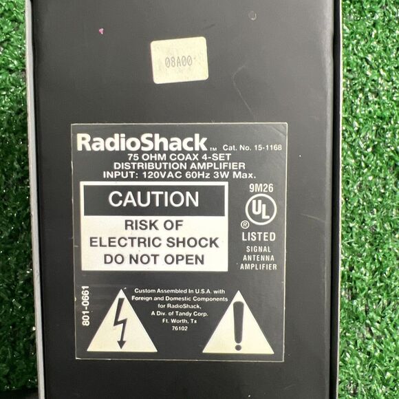 Radio Shack 75 Ohm Coax 4 Set Distribution Amplifier - Picture 6 of 8
